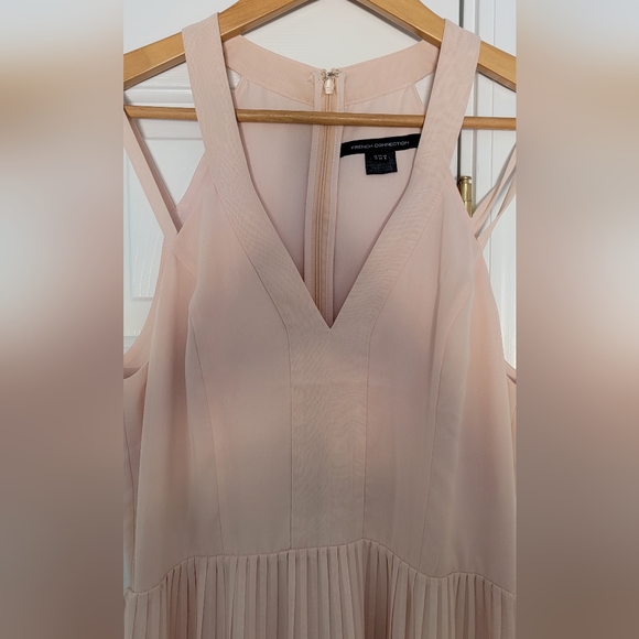 Womens French Connection Chiffon Dress Size 8, long flowy  pastel/bold print,New - Picture 11 of 16